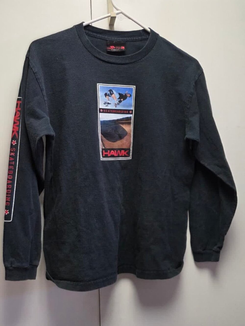 Tony Hawk Skateboarding Long Sleeve Tee Boys L Made in USA